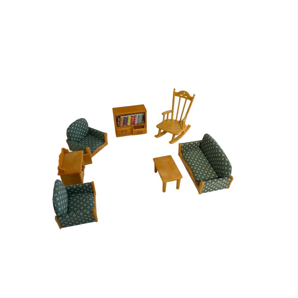 Vintage 1985 Epoch Dollhouse Furniture Set Sylvanian Families Calico Critters Er
